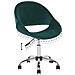 Sedia Da Ufficio Con Rotelle In Velluto Verde Selma - Foto miniatura 15