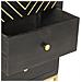 Cassettiera Nero E Oro 45x30x105 Cm In Legno Massello Di Mango - Foto miniatura 8