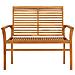 Panca Da Giardino Con Cuscino Nero 112 Cm In Legno Di Teak - Foto miniatura 3