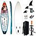 Sup Stand Up Paddle Tavola Gonfiabile Surf Board Warrior 10'6"" Con Pagaia E Tutti Gli Accessori 320cm X 83cm X 15cm Portata 150kg 3 Pinne - Foto miniatura 1