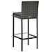 Set da Bar da Giardino 5 pz con Cuscini in Polyrattan Grigio - Foto miniatura 5