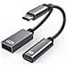 Usb-c Maschio A Usb Femmina + Presa Di Ricarica Usb-c Pd E Adattatore Otg Usb 2.0 - Foto miniatura 1