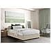 Letto Matrimoniale Maria, Letto Contenitore Con Rivestimento In Tessuto, 100% Made In Italy, Apertura Frontale, Adatto Per Materasso Cm 160x200, Beige - Foto miniatura 1