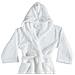 Accappatoio Con Cappuccio In Morbida Spugna Mod. Sophie Tinta Unita Vari Colori M Bianco - Foto miniatura 2