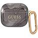 Cover Per Airpods 3 New Marble Anti-urto, Nero / Oro - Foto miniatura 1