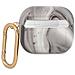 Cover Per Airpods 3 New Marble Anti-urto, Nero / Oro - Foto miniatura 2