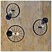 Applique Da Parete Stile Vintage A Forma Ruota Di Bicicletta Nero Attacco E27 - Foto miniatura 4