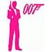 James Bond 007 - Adesivo Prespaziato - Colore Fucsia - 15cm - Foto miniatura 1