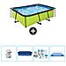 Piscina Fuori Terra - Rettangolo - 220x150x65 Cm - Groen - Include Accessori Coordinati Cb59 - Foto miniatura 1
