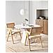 Set Di 2 Sedie Da Pranzo Ava Legno Marrone Chiaro /beige - Foto miniatura 1