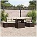 Set divano da giardino 6 pezzi con cuscini marrone in polyrattan - Foto miniatura 2