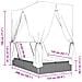 Lettino Prendisole Doppio Tetto e Tende Grigio in Polyrattan - Foto miniatura 9