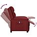 Poltrona Elettrica Reclinabile Rosso Vino in Tessuto - Foto miniatura 6