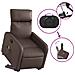 Poltrona Alzapersona Reclinabile Massaggio Marrone Similpelle - Foto miniatura 5