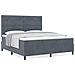 Letto a doghe  con materasso grigio scuro super king in velluto - Foto miniatura 4