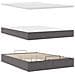 Struttura Letto Pouf con Materasso Grigio 140x190 cm Similpelle - Foto miniatura 9