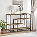 Tavolo Console  in Rovere Artigianale 100x35x75 cm Legno Ingegnerizzato e Acciaio - Foto miniatura 2