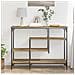 Tavolo Console  in Rovere Artigianale 100x35x75 cm Legno Ingegnerizzato e Acciaio - Foto miniatura 4