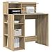 Scrivania con Storage Rovere Sonoma 90x48x101.5 cm Legno ingegnerizzato - Foto miniatura 3