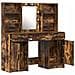 Set Tavolo da Trucco 3 pcs Rovere fumé 50 x 41 x 135 cm - Foto miniatura 6