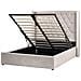 Letto Contenitore Velluto Lubbon 140 X 200 Cm Tortora - Foto miniatura 2