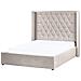Letto Contenitore Velluto Lubbon 140 X 200 Cm Tortora - Foto miniatura 4