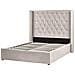 Letto Contenitore Velluto Lubbon 140 X 200 Cm Tortora - Foto miniatura 6