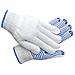 Guanti In Filato Di Cotone 600g Con Punti In Pvc Blu (taglia Unica) - Confezione Da 12 Paia, Presa Migliorata - Foto miniatura 1