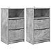 Comodini con cassetto 2 pcs Grigio cemento 40 x 30 x 467 cm - Foto miniatura 1