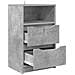 Comodini con cassetto 2 pcs Grigio cemento 40 x 30 x 467 cm - Foto miniatura 5