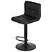 Sgabello girevole HAXU in ecopelle nera regolabile - Foto miniatura 6