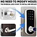 Serratura Intelligente Per Porta Con Impronta Digitale Tuya - Ttlock Bluetooth Biometrica Senza Chiave Per Casa, Appartamento, Hotel, Scuola Silver - Foto miniatura 5