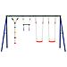 Set Gioco da Esterno con Altalene Trapezio e Altalena a Disco - Foto miniatura 3