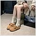 Pantofole Calde Stile Birkenstock Con Suola Spessa - Scarpe Invernali Alla Moda E Confortevoli Brown 35 - Foto miniatura 2