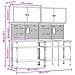 Set banco da lavoro con lo scaffale 8 pcs Rosso e Grigio - Foto miniatura 7