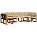 Set di divani da esterno con cuscino 7 pcs Naturale e Beige - Foto miniatura 1