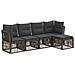 Set Divano da Giardino 5 pcs Grigio polyrattan - Foto miniatura 1