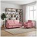 Set di Divani con Storage 2 pz Rosa Poliestere - Foto miniatura 8