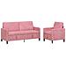 Set di Divani con Storage 2 pz Rosa Poliestere - Foto miniatura 1