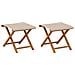 Lettino 2 pcs Legno di Eucalipto Massello Beige - Foto miniatura 1