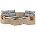 Set di divani 6 pz Beige e Grigio Chiaro - Foto miniatura 1