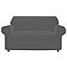 Copridivano E Copri Poltrona Antimacchia Sof&agrave; Elasticizzato Modello Magico Poltrona Grigio Scuro - Foto miniatura 1