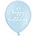 Partydeco - 6 Palloncini Celesti Happy Birthday - Foto miniatura 1