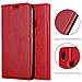 Custodia Compatibile Con Xiaomi Redmi Note 7 In Rosso Mela - Coperchio Protettiva Con Chiusura Magnetica, Funzione Stand E Tasca Per Le Carte - Foto miniatura 8