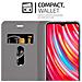 Custodia Compatibile Con Xiaomi Redmi Note 8 Pro In Grigio Chiaro Marrone - Coperchio Protettiva Con Chiusura Magnetica, Funzione Stand E Tasca Per Le Carte - Foto miniatura 4