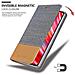 Custodia Compatibile Con Xiaomi Redmi Note 8 Pro In Grigio Chiaro Marrone - Coperchio Protettiva Con Chiusura Magnetica, Funzione Stand E Tasca Per Le Carte - Foto miniatura 7