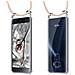 Catena Di Telefoni Cellulari Compatibile Con Asus Zenfone 3 (5,2"" Zoll) In Or Rosato A Perla - Coperchio Protettivo In Silicone Con Anelli D'argento, Cinturino In Corda E Custodia Staccabile - Foto miniatura 8