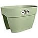 Vaso Da Fiori - Vibia Campana Flower Bridge 40 - Verde Pistacchio - Balcone Esterno - L 26 X P 39 X H 22 Cm - Foto miniatura 1