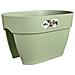 Vaso Da Fiori - Vibia Campana Flower Bridge 40 - Verde Pistacchio - Balcone Esterno - L 26 X P 39 X H 22 Cm - Foto miniatura 2