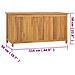 Cassa da Giardino 114x50x58 cm in Legno Massello di Teak - Foto miniatura 5